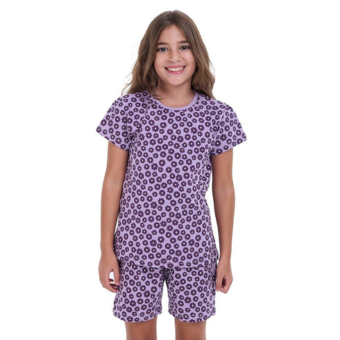 Girls summer pajama set Blossom t-shirt +shorts